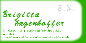 brigitta wagenhoffer business card